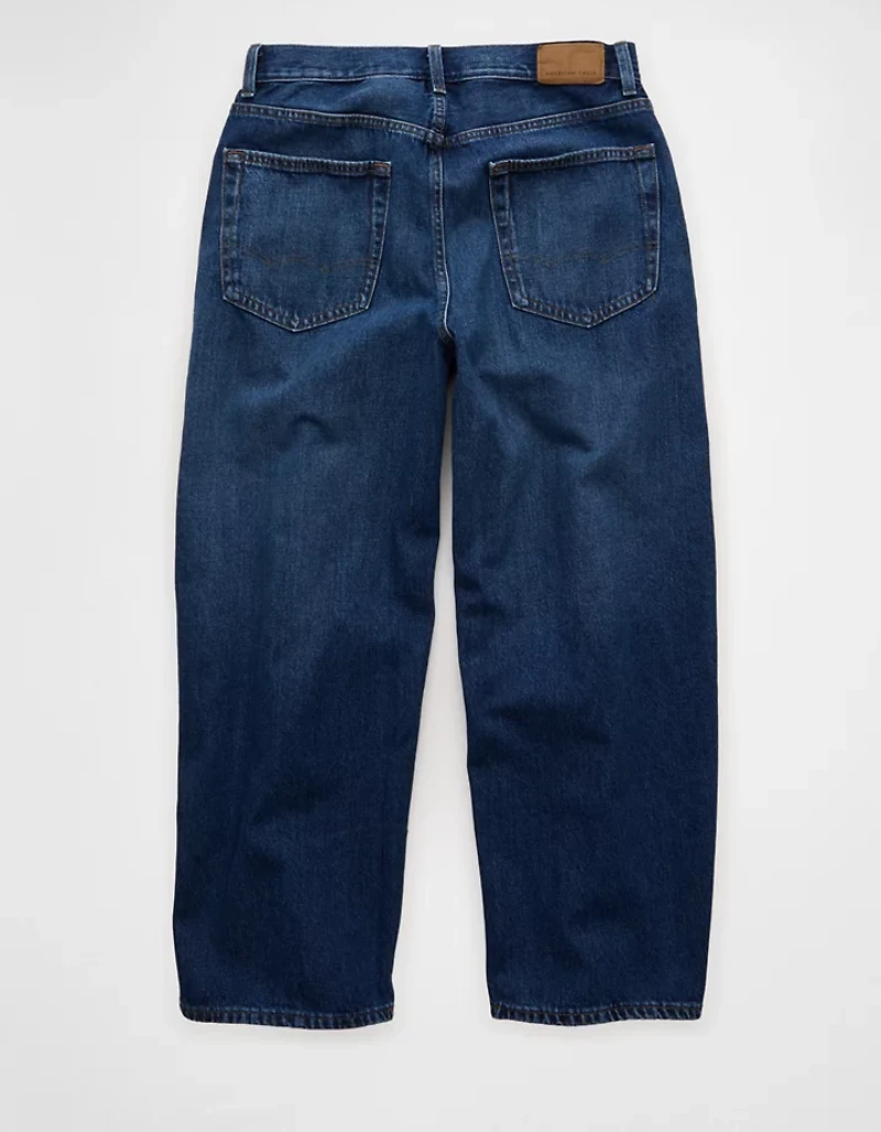 Jean ample à jambe tonneau court AE