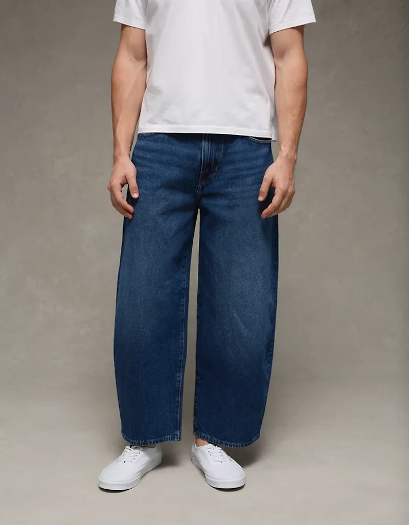 AE Cropped Baggy Barrel Jean