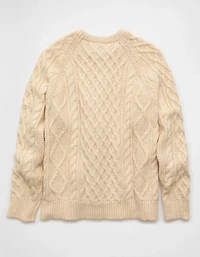 AE Cable Knit Crew Neck Sweater