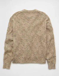 Chandail en tricot à torsades et col rond AE