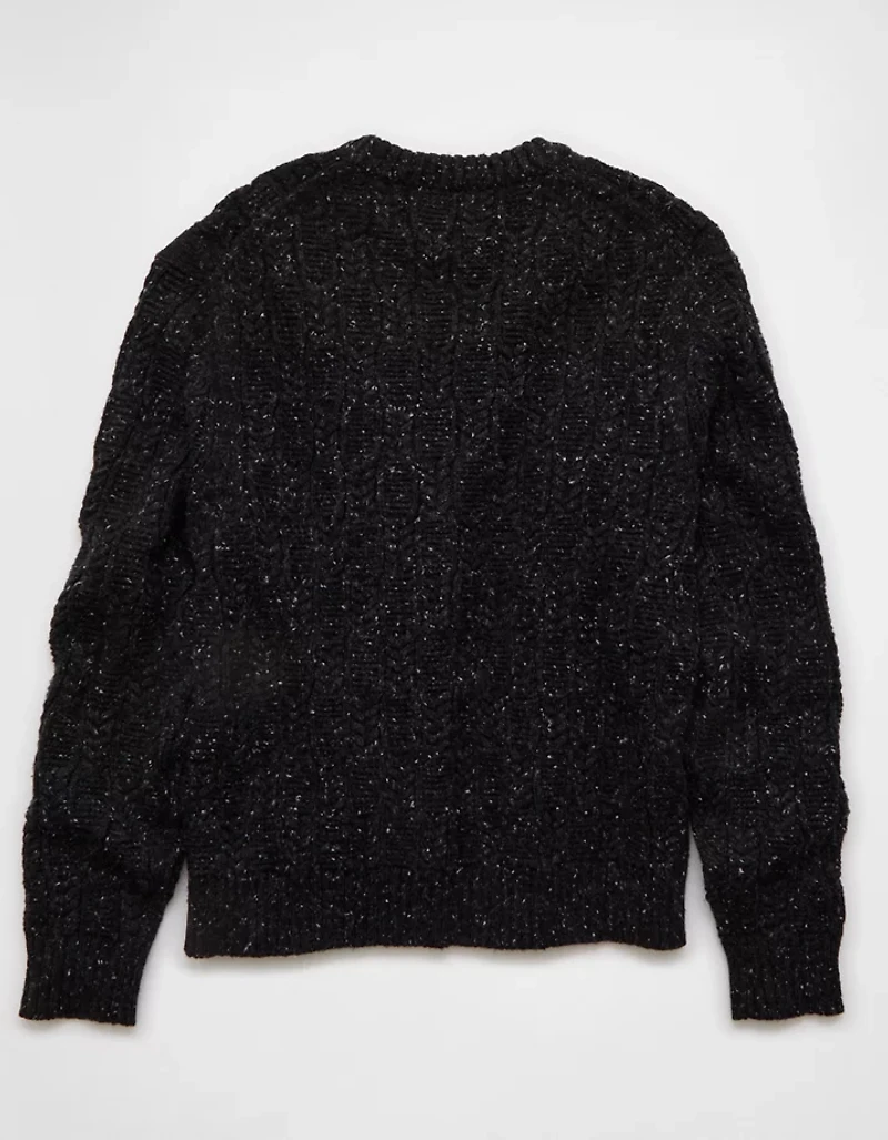 AE Cable Knit Crew Neck Sweater
