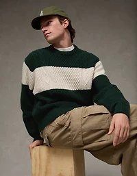 AE Cozy Cabin Chest Stripe Sweater