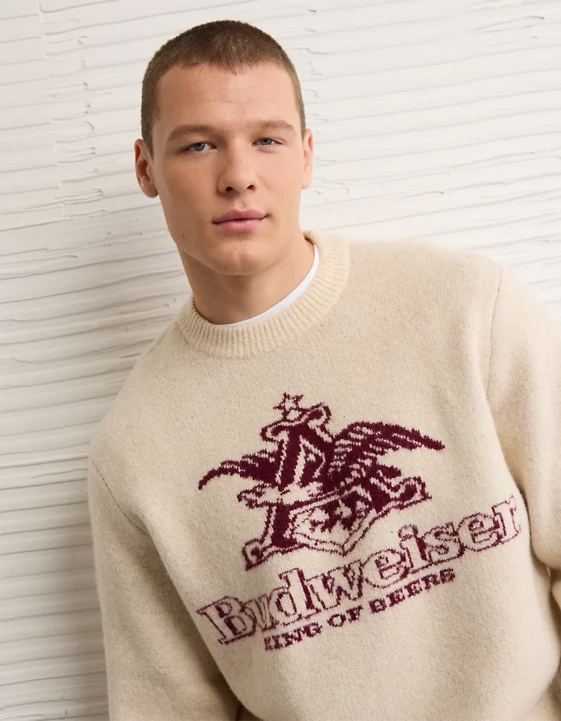 Chandail de style chalet douillet à image Budweiser AE