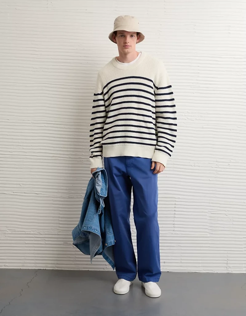 AE Striped Crewneck Sweater