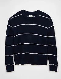 Chandail rayé à col rond AE