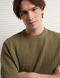 AE Open-Knit Sweater T-Shirt