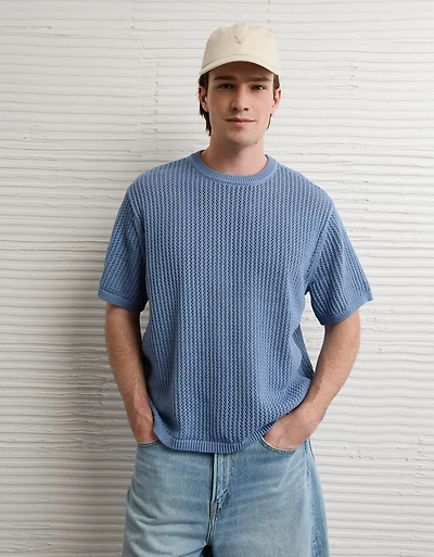 T-shirt en tricot ajouré AE