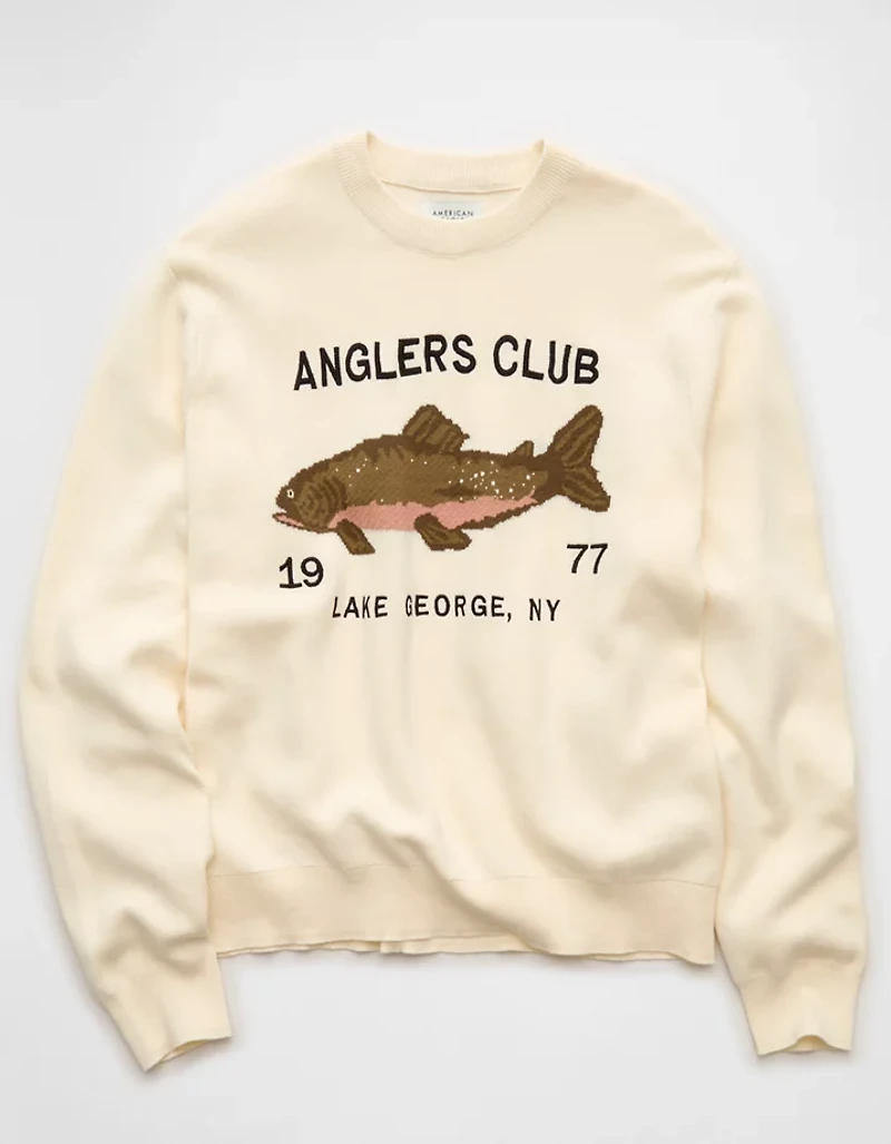 AE Trout Graphic Crew Neck Sweater