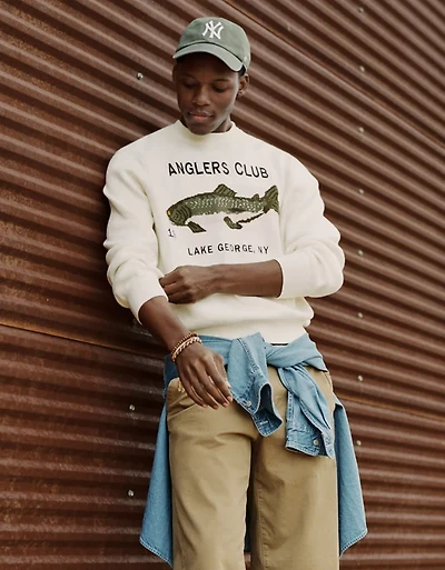 AE Trout Graphic Crew Neck Sweater