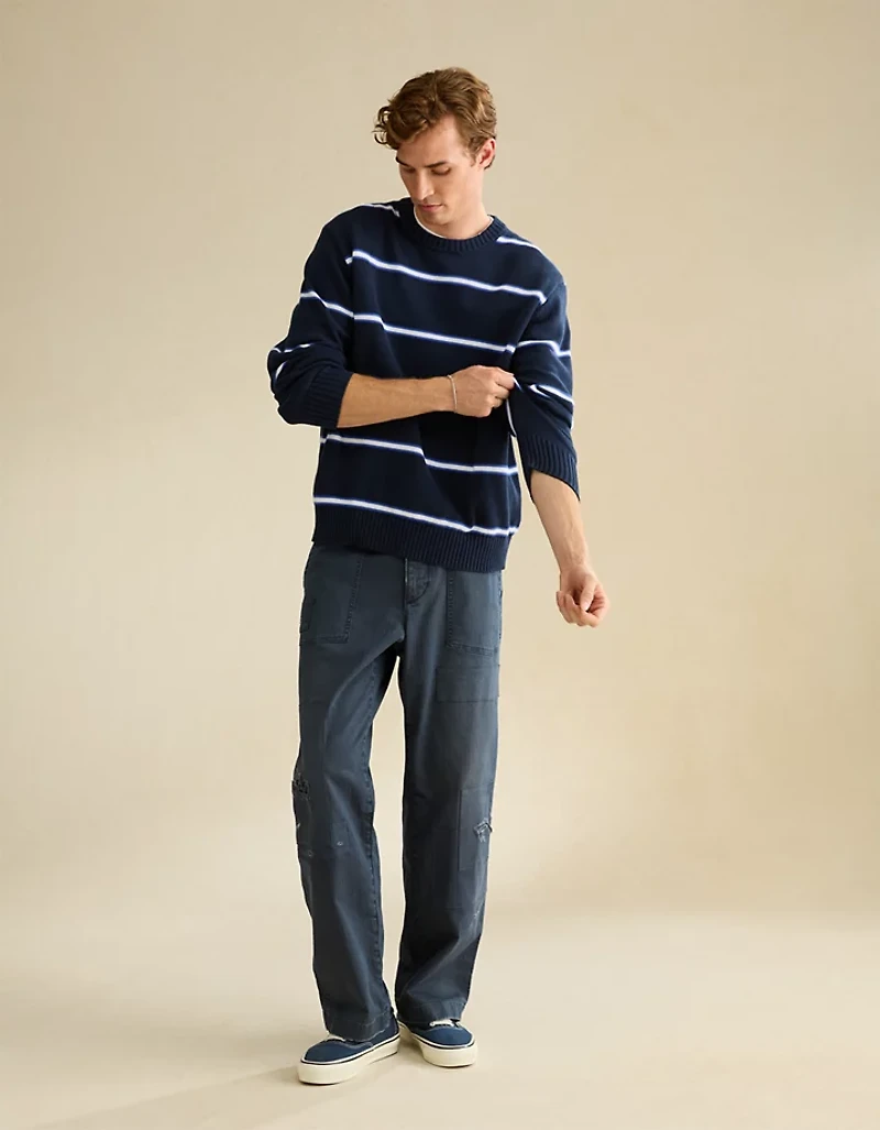 AE Striped Crew Neck Sweater