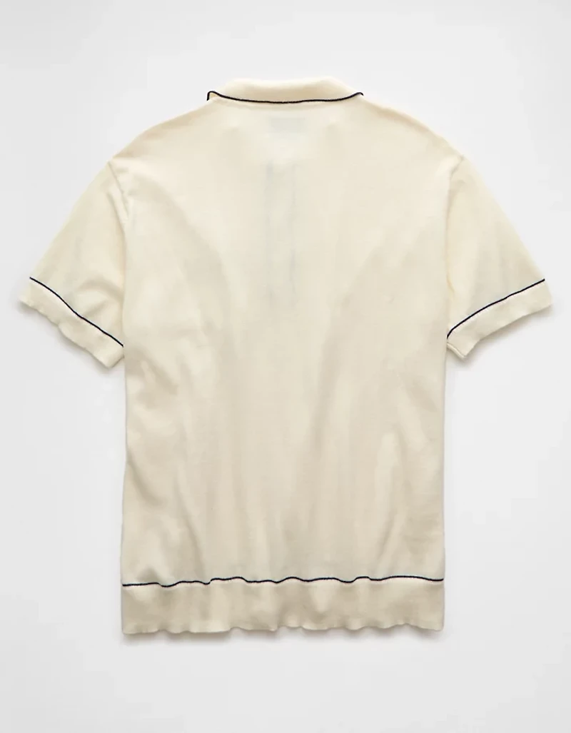 AE Weekend Tipped Sweater Polo Shirt