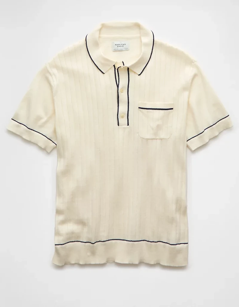AE Weekend Tipped Sweater Polo Shirt