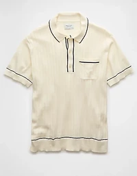 AE Weekend Tipped Sweater Polo Shirt