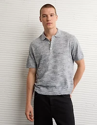 AE Space Dye Sweater Polo Shirt