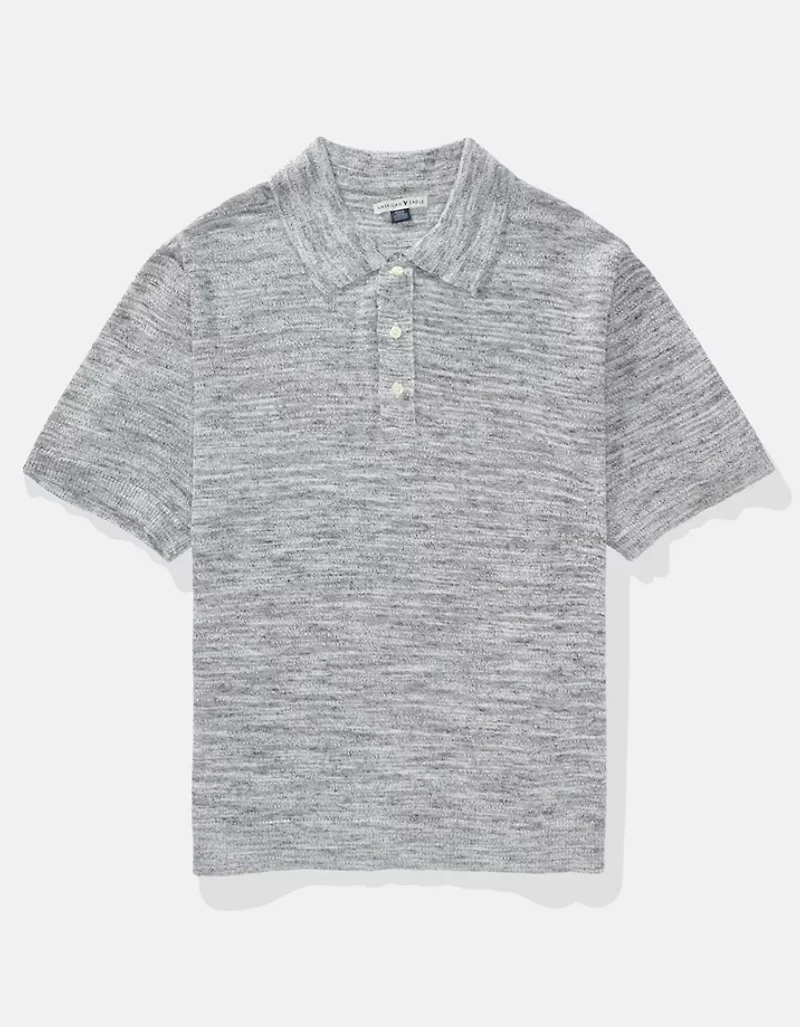 AE Space Dye Sweater Polo Shirt