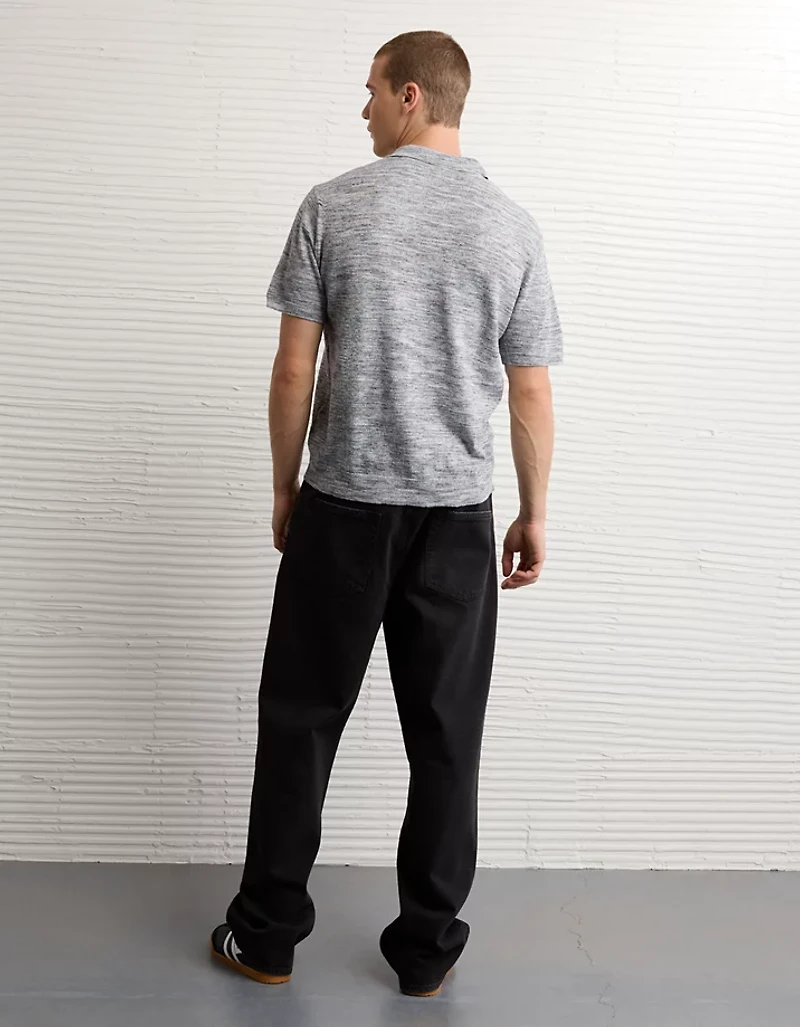 AE Space Dye Sweater Polo Shirt