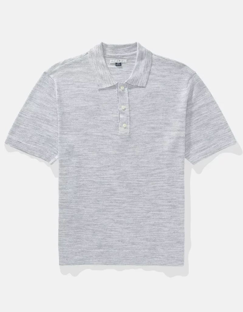 Polo en tricot teint par espacement AE