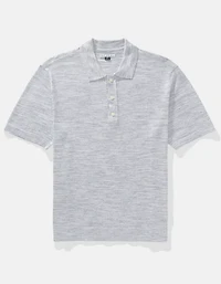 Polo en tricot teint par espacement AE