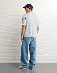 Polo en tricot teint par espacement AE