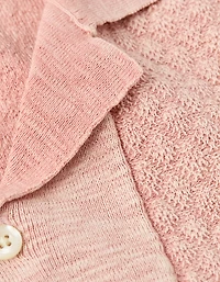 AE Weekend Jacquard Button-Up Sweater Polo Shirt