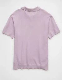 AE Weekend Washed Sweater Polo Shirt