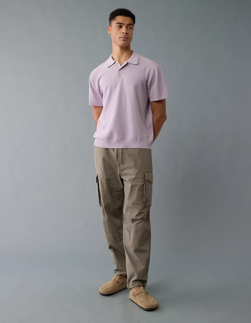 AE Weekend Washed Sweater Polo Shirt