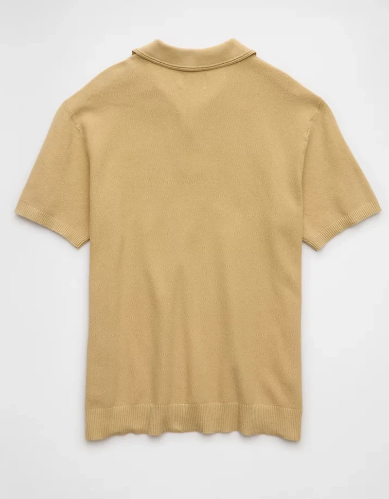 AE Weekend Washed Sweater Polo Shirt