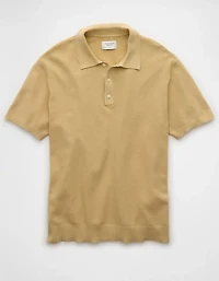AE Weekend Washed Sweater Polo Shirt