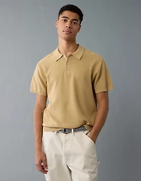 AE Weekend Washed Sweater Polo Shirt