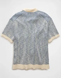 Chemise polo en tricot rayé boutonnée Fin de semaine AE