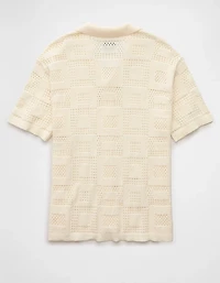 Polo en tricot à damier texturé Fin de semaine AE