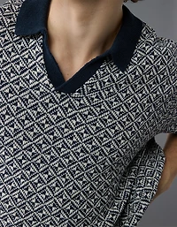 AE Weekend Printed Sweater Polo Shirt
