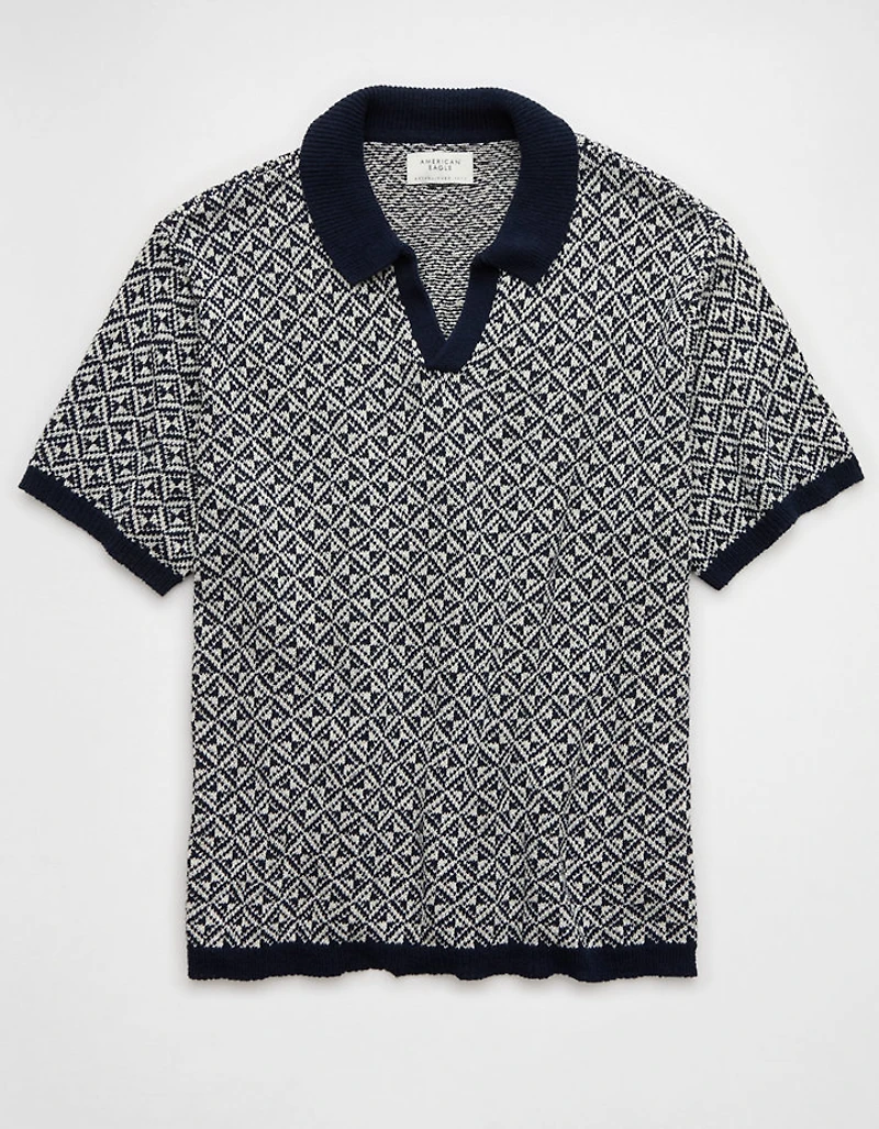AE Weekend Printed Sweater Polo Shirt