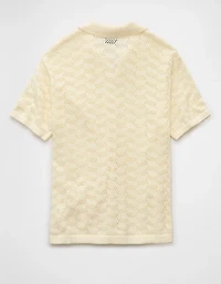 AE Weekend Textured Sweater Polo Shirt