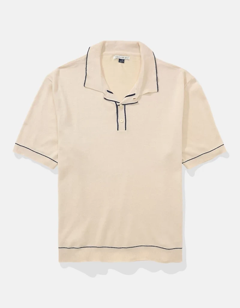 AE Tipped Sweater Polo Shirt