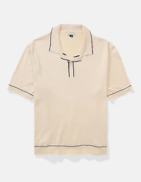 AE Tipped Sweater Polo Shirt