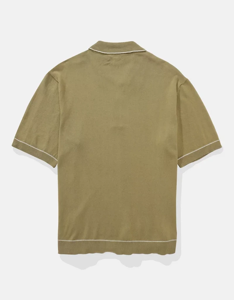AE Tipped Sweater Polo Shirt