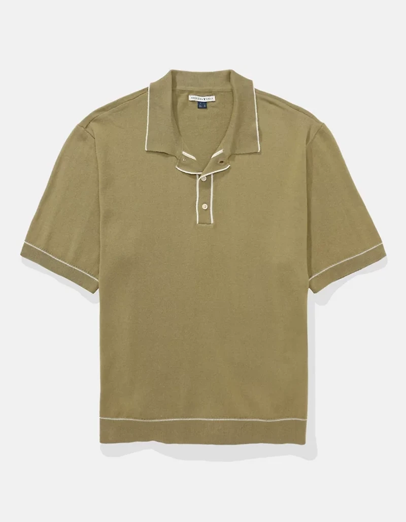 AE Tipped Sweater Polo Shirt