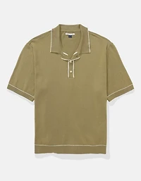 AE Tipped Sweater Polo Shirt