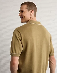 AE Tipped Sweater Polo Shirt