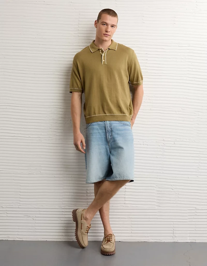 AE Tipped Sweater Polo Shirt