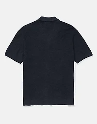 AE Waffle Button-Up Polo Shirt