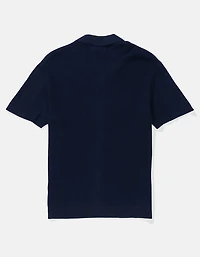 Polo boutonné gaufré AE