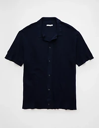 AE Waffle Button-Up Polo Shirt