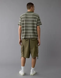 AE Weekend Striped Sweater Polo Shirt