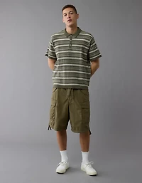 AE Weekend Striped Sweater Polo Shirt