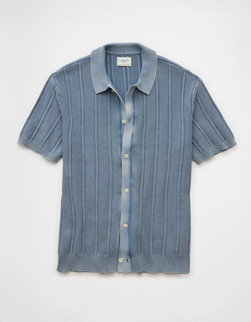 Chemise polo en tricot délavé fin de semaine AE