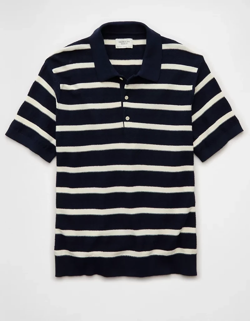 Chemise polo en tricot rayé Fin de semaine AE