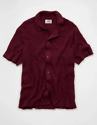 AE Weekend Button-Up Sweater Polo Shirt