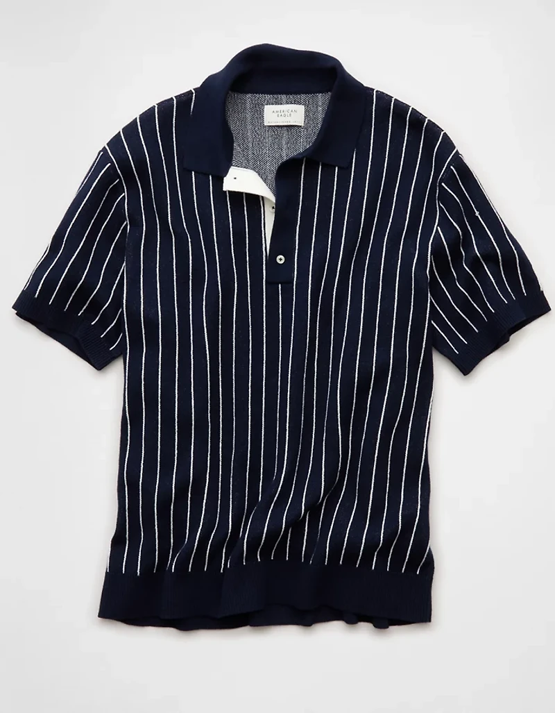 Chemise polo en tricot rayé Fin de semaine AE